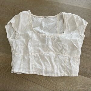 Guess White Crop Top